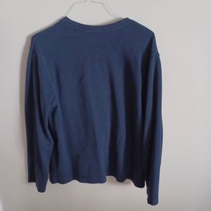 Faded Glory 100 Percent Cotton Blue Color PullOver Sweater. Extra Large 46-48